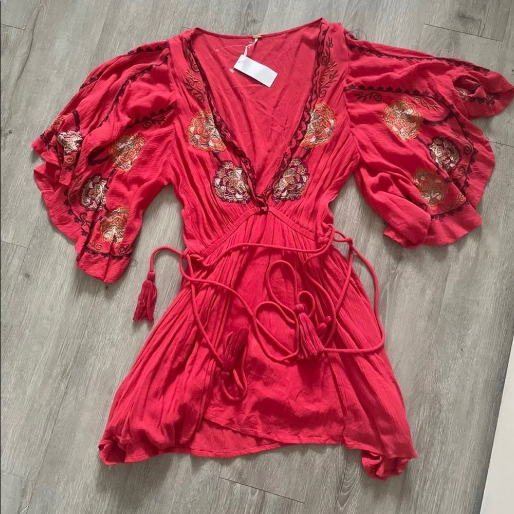 Free People lovely boho flowy mini dress!